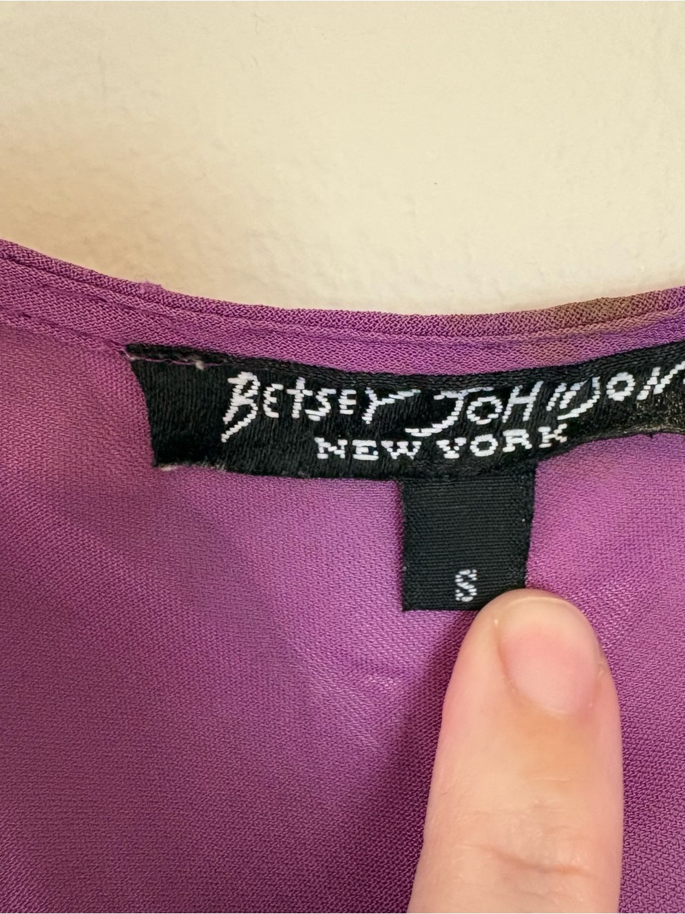 Vintage 90s Y2K Betsey Johnson sheer purple floral maxi dress - Picture 6 of 9